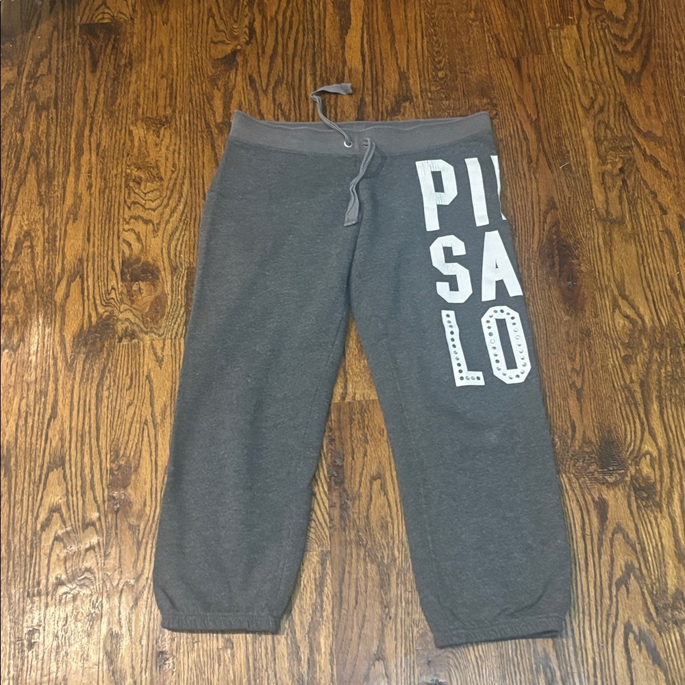 Victoria's Secret Gray and Pink Sweatpants - Picture 2 of 4